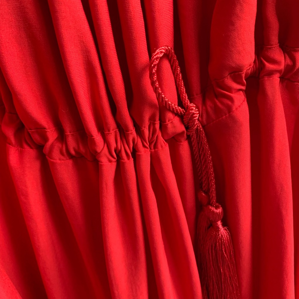 COPY - H&M Red Satin Gown, Draped, Limited Edition - Picture 4 of 6